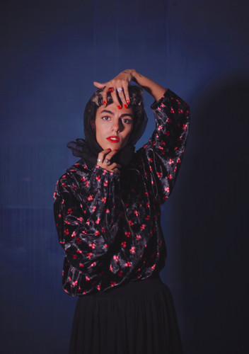 نیمزیپ مخمل گلدار